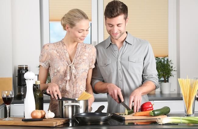 Couple in the kitchen