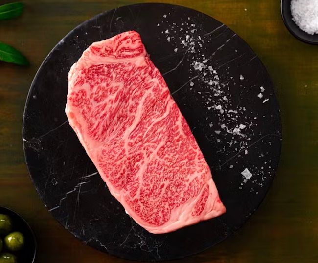 Japanese A5 Olive Wagyu New York Strip Steak