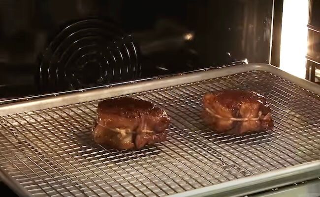 Reheating leftover steak in the oven