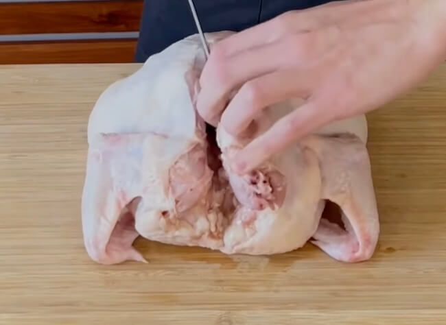 Spatchcocking the chicken