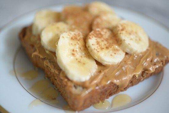 Toast of Banana and Almonds butter