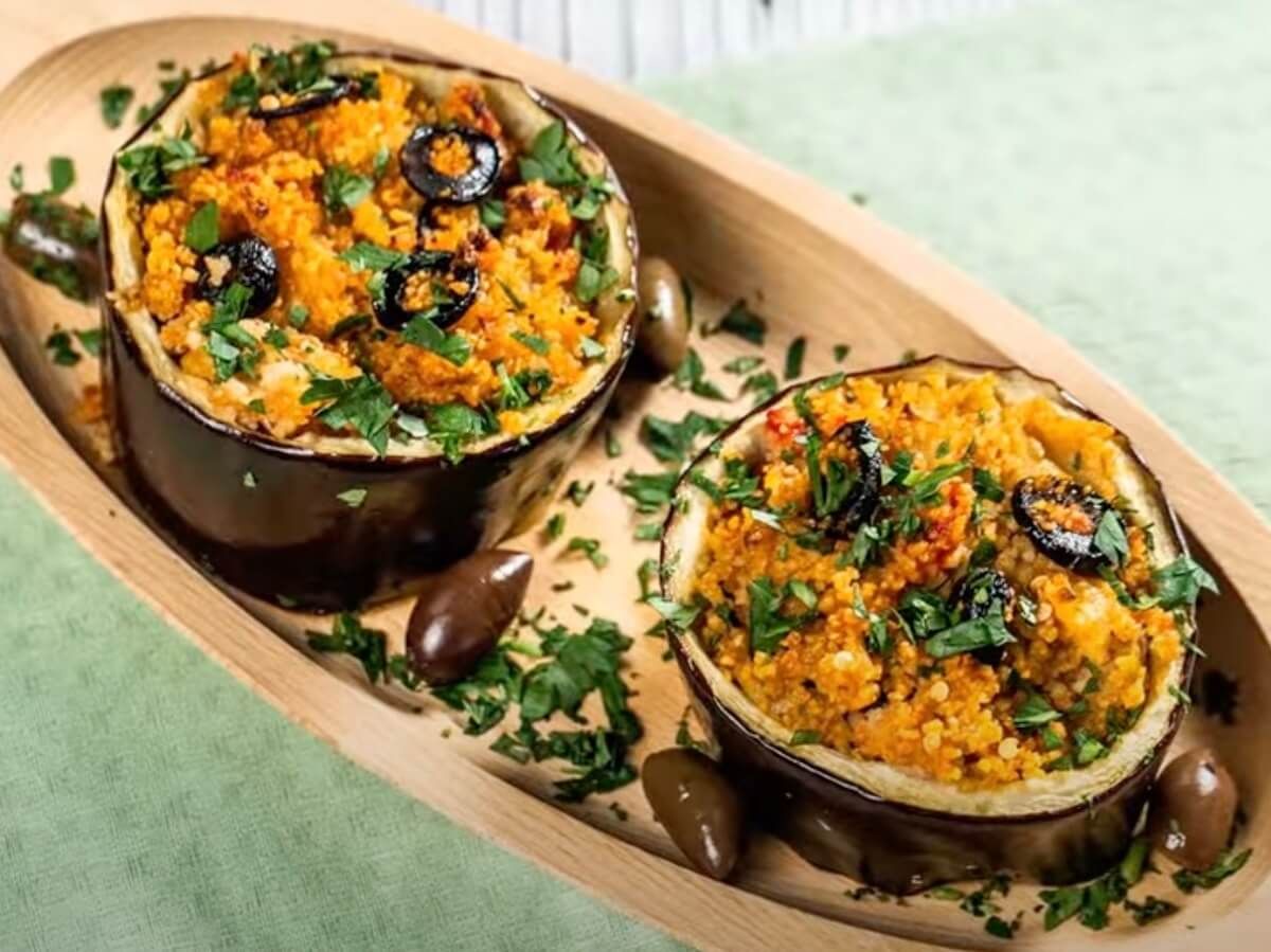 couscous stuffed eggplant recipe couscous stuffed eggplant recipe