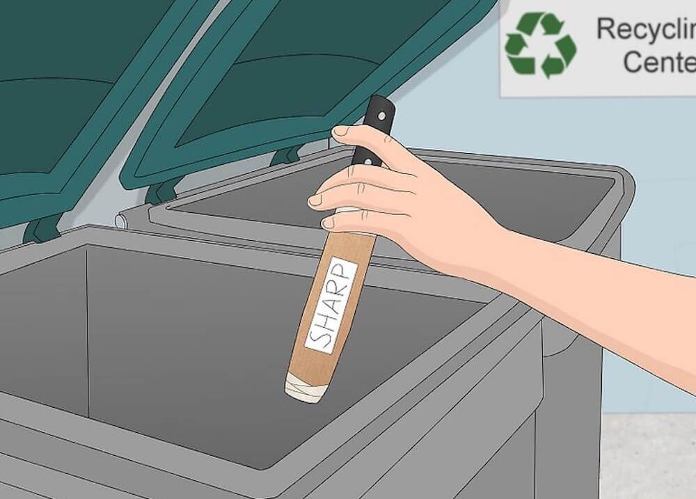 how to dispose of knives safely