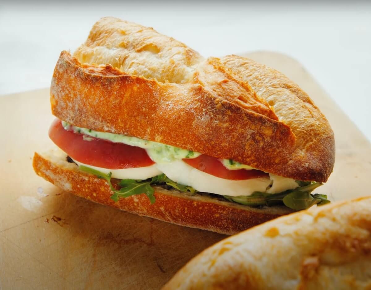 how to make grilled zucchini caprice sandwich