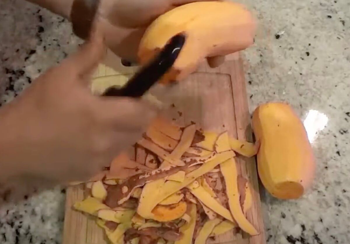 how to peel sweet potatoes