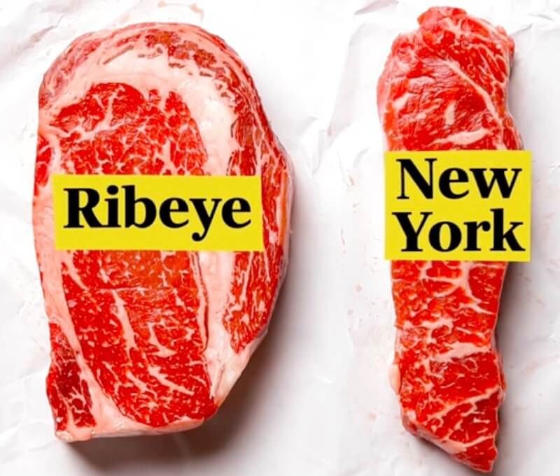 new york strip vs ribeye steak