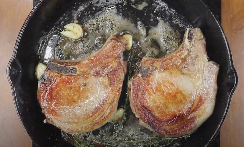 reverse sear pork chops