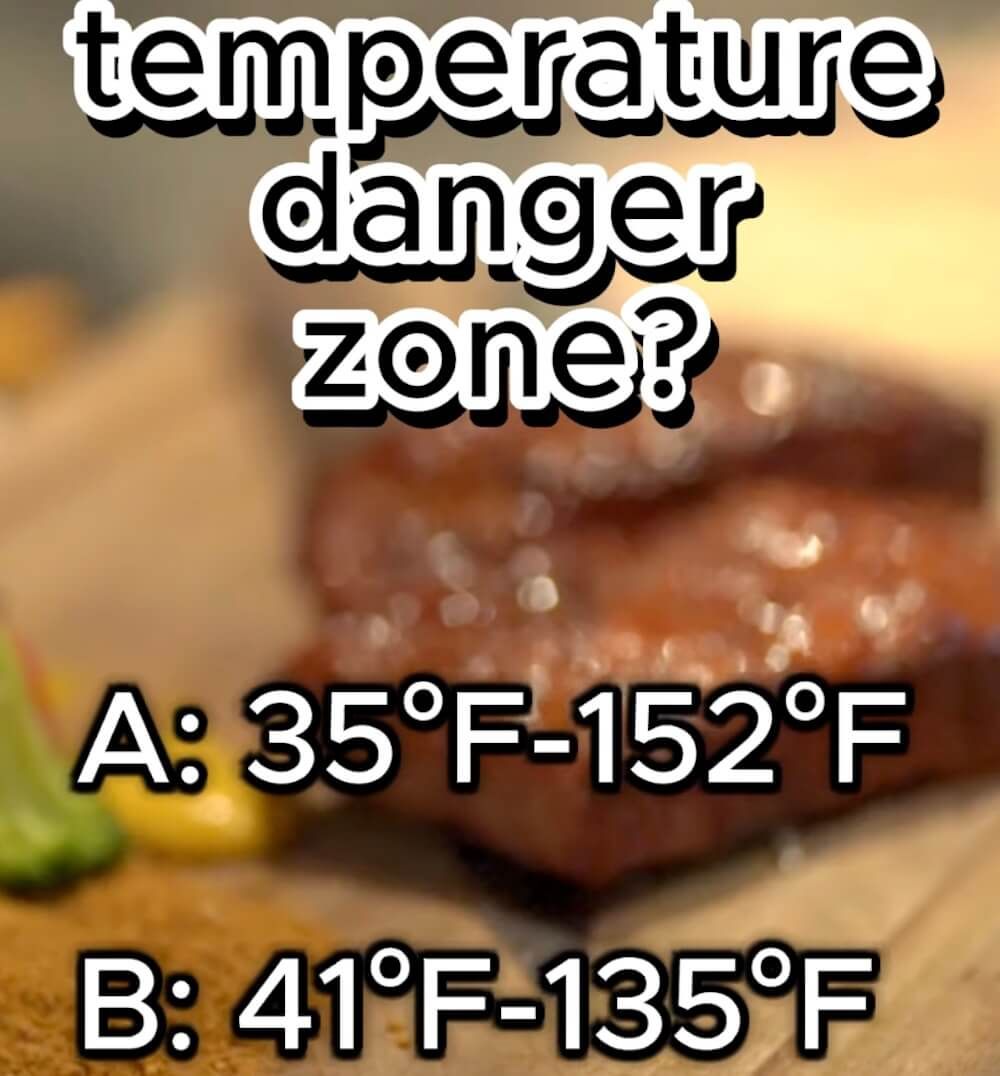 what is the food temperature danger zone?